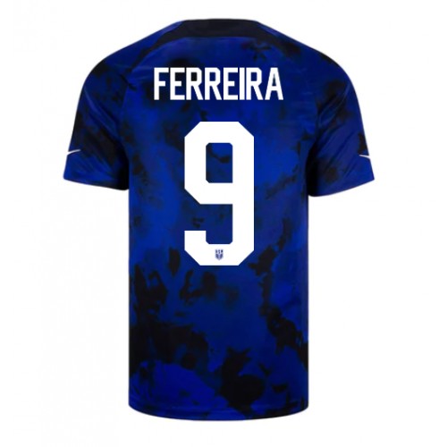 Fotballdrakt Herre forente stater Jesus Ferreira #9 Bortedrakt VM 2022 Kortermet